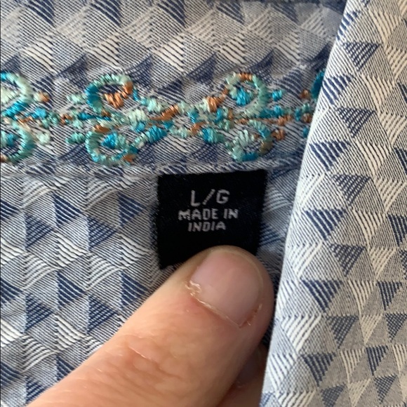 Men’s Robert Graham Dress Shirt Large - Picture 3 of 8